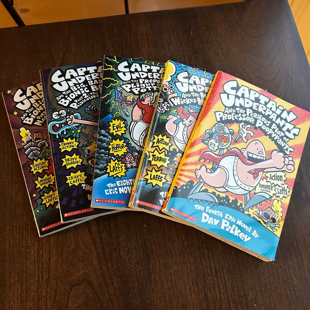 5 captain underpants books